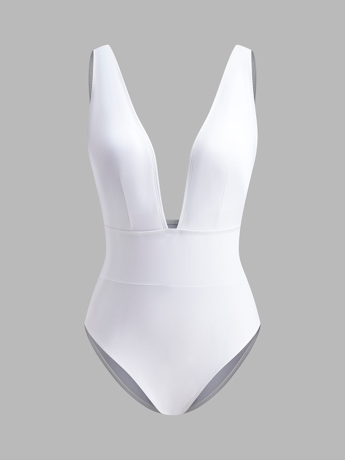 Badeanzug mit tiefem V-Ausschnitt 