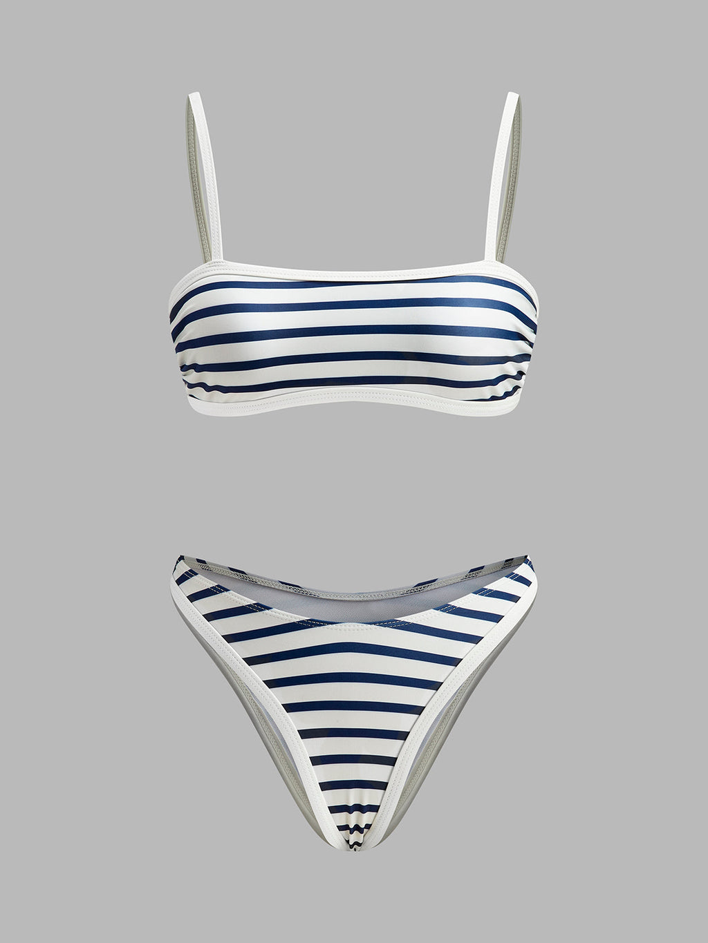 Maritim gestreifter High-Cut Bikini