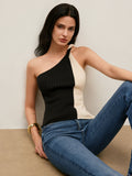 Haut asymétrique color block