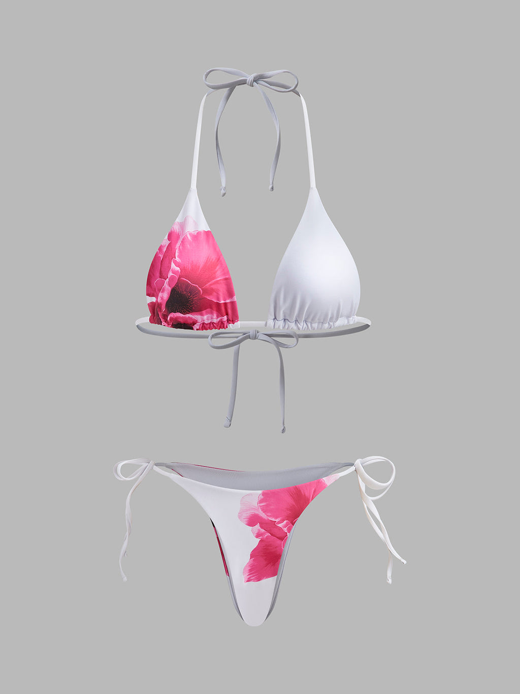Floral Bikini Set With Semi-Sheer Skirt
