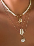 Collier triple rang de coquillages