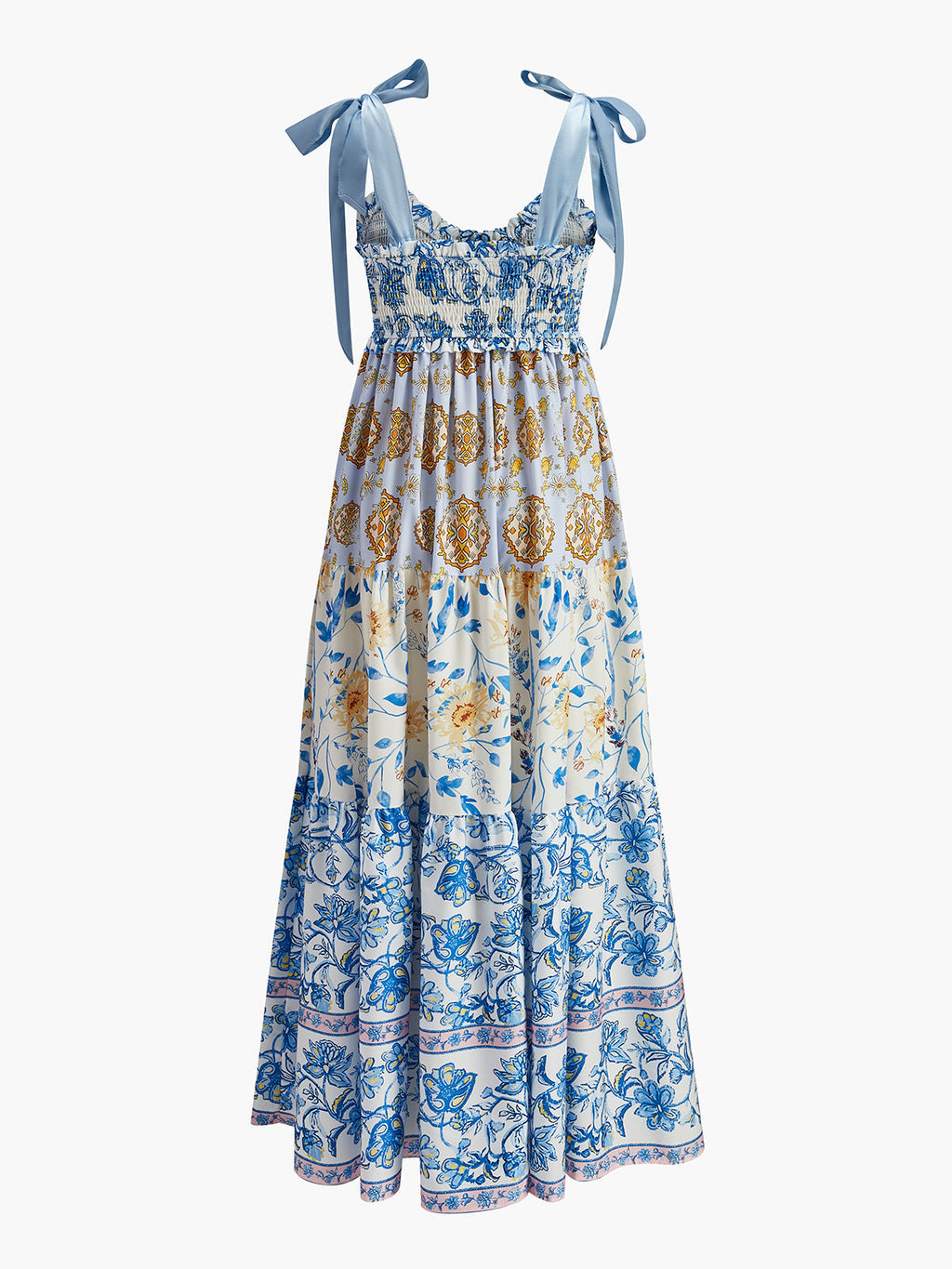 Kleid mit Blumenmuster und Bindeträgern