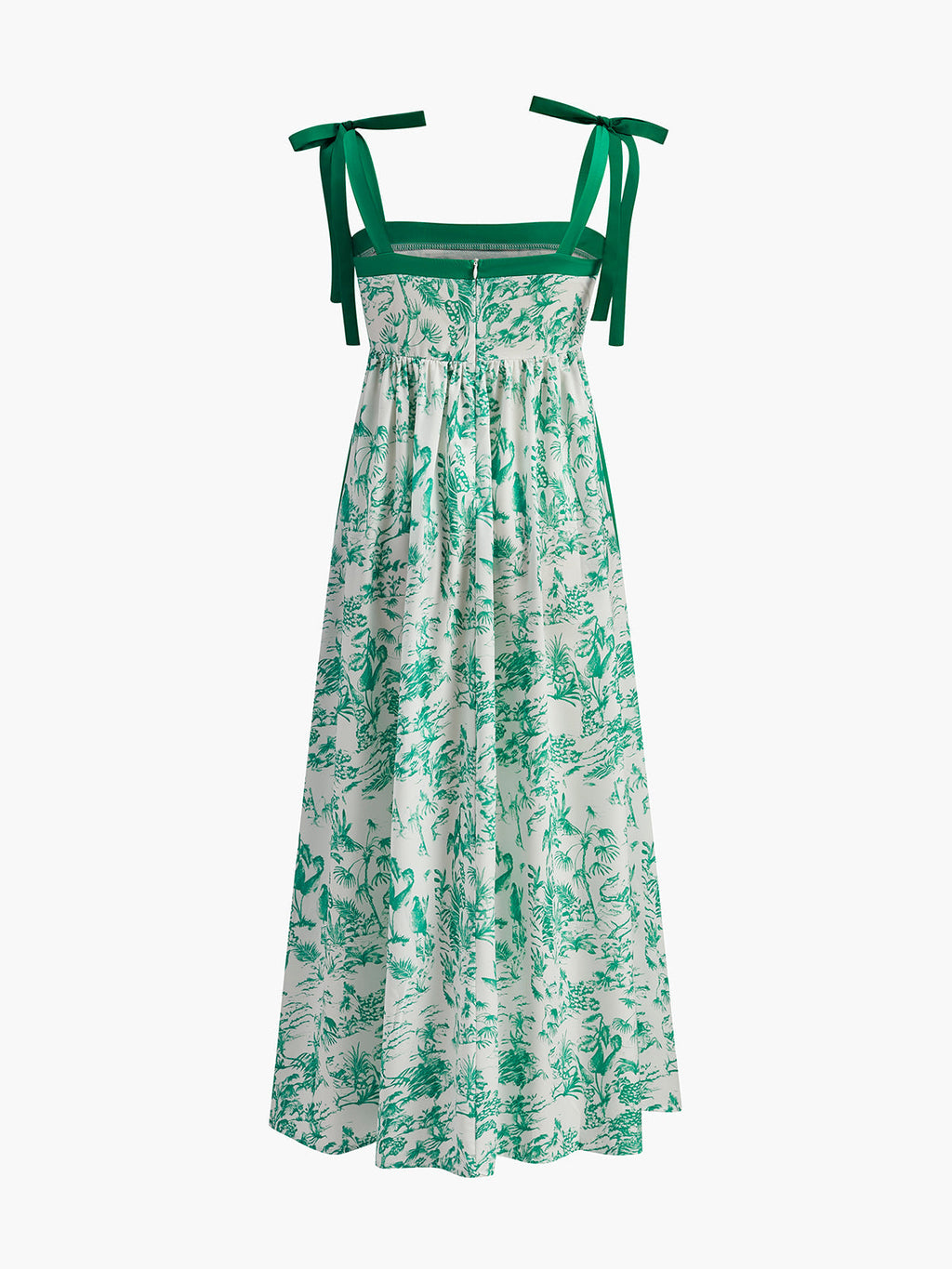 Geblümtes Kleid mit Kontrast-Bindebändern