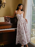 Korsettkleid mit Toile-Muster