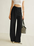 Asymmetrical Cross Wrap High-Waist Pants