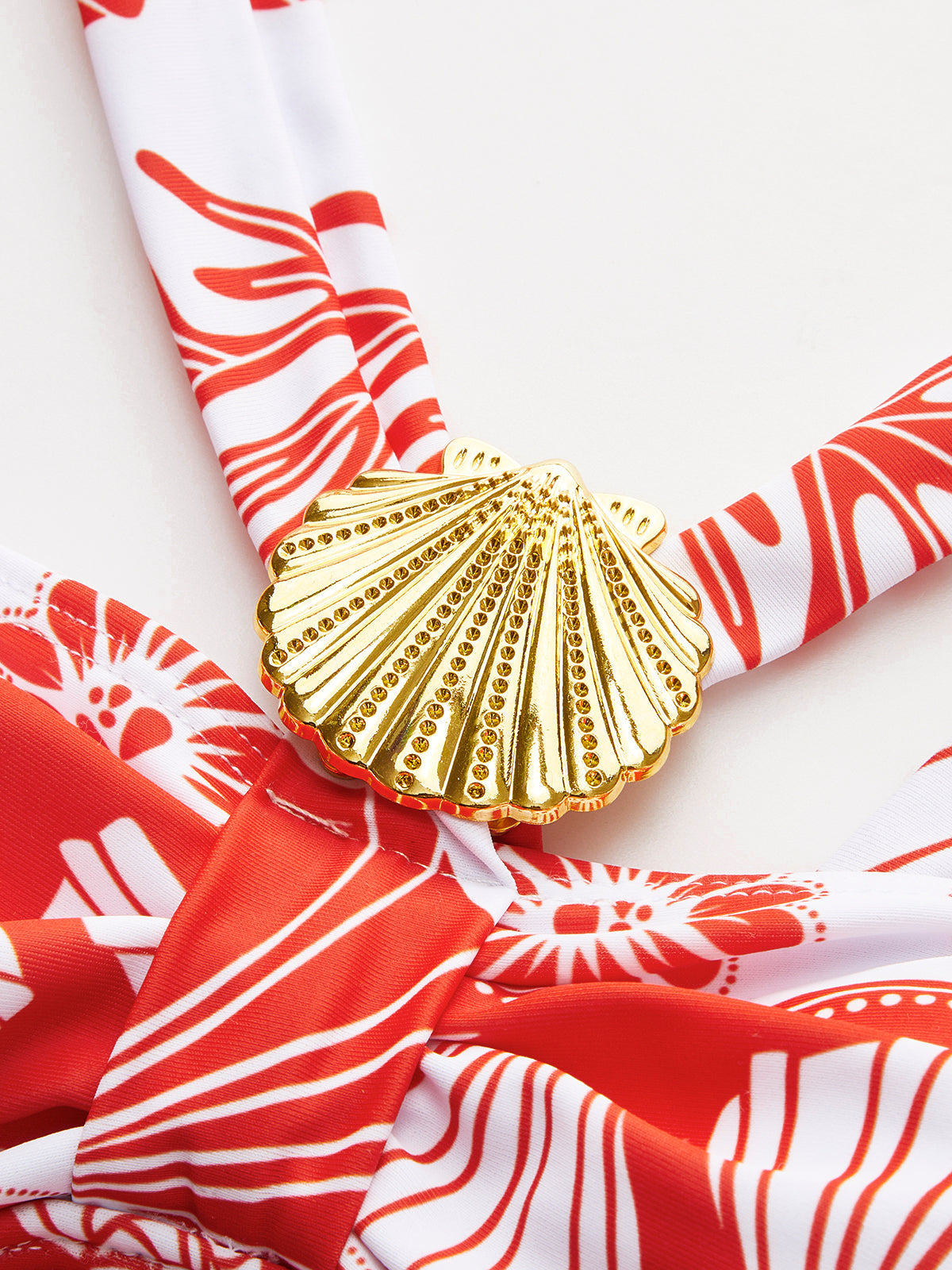 Badeanzug mit Metalldetail-Print 