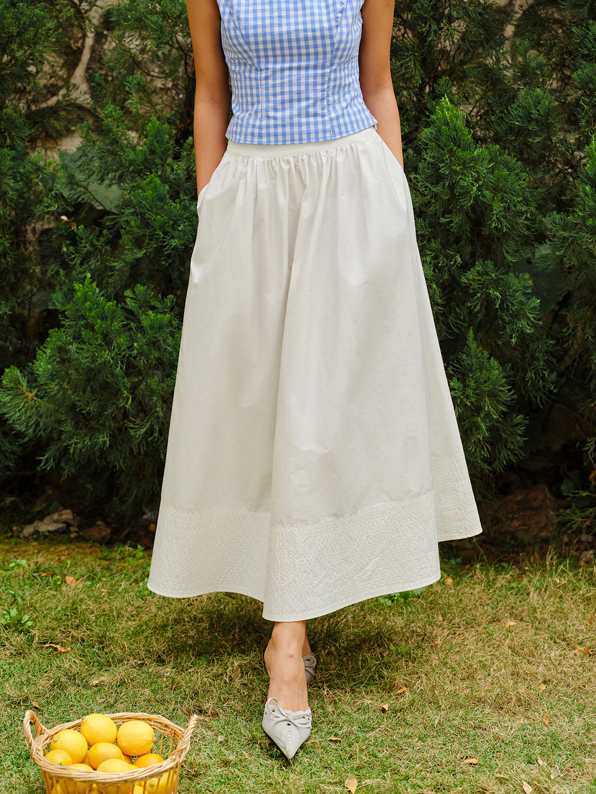 High-Waist Flared Skirt