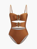 Badeanzug mit Metall-Cut-Outs