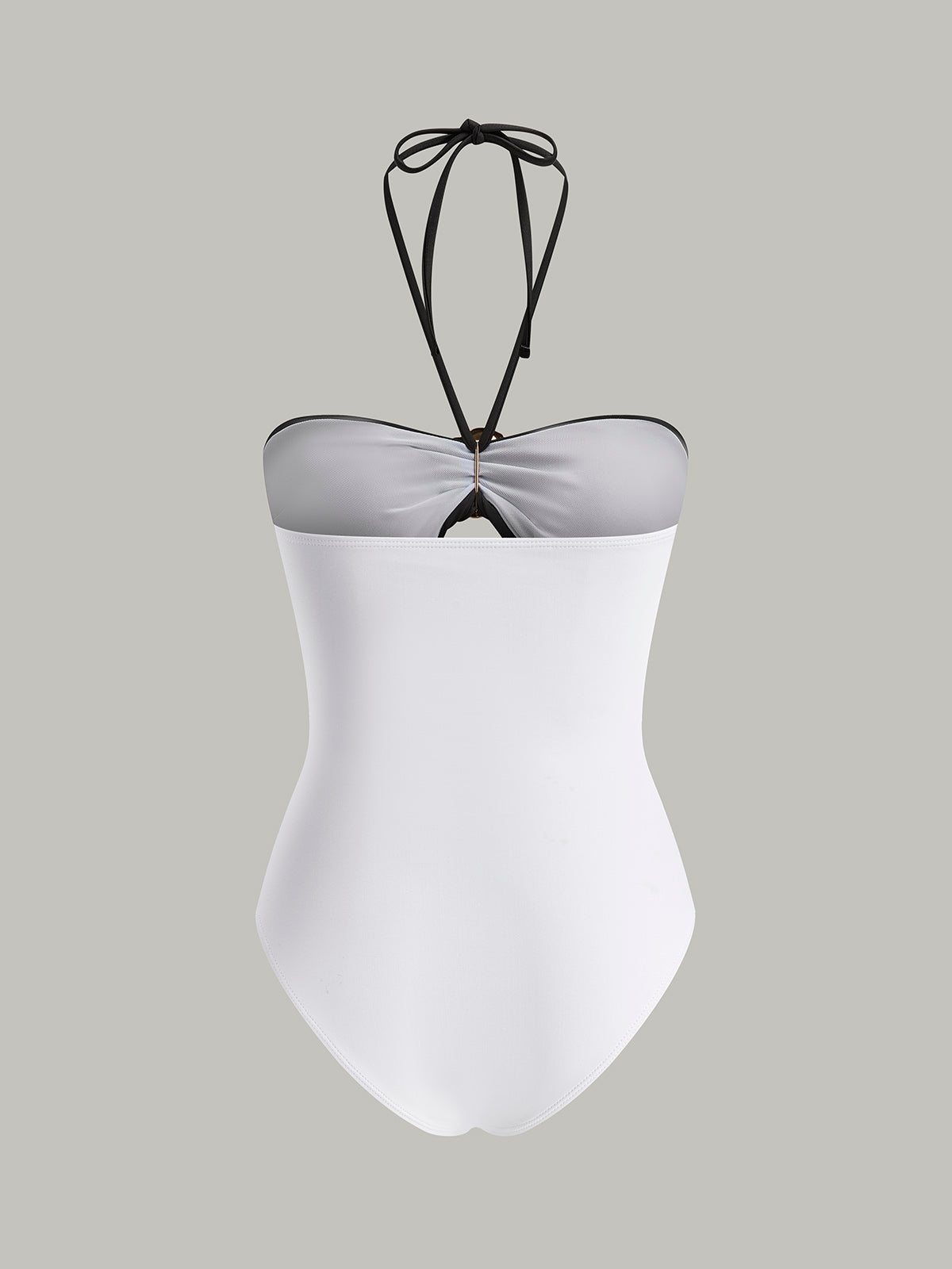 Neckholder Badeanzug mit Cutouts und Metallring