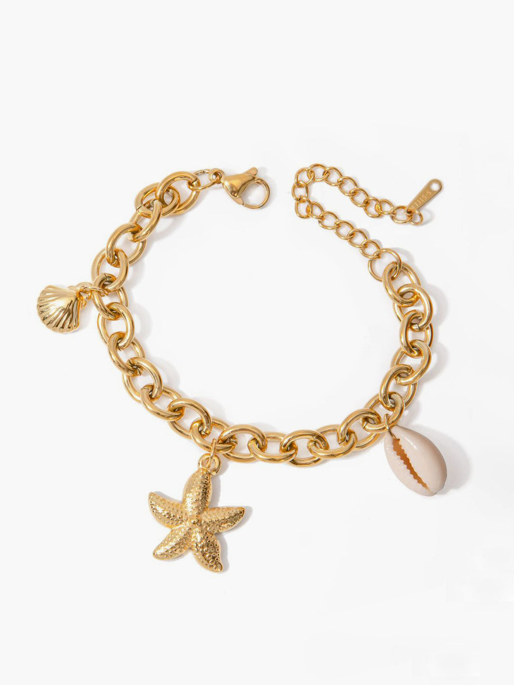 Goldkette Muschel-Charm-Armband