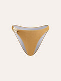 Bas de maillot de bain avec détail métallisé doré