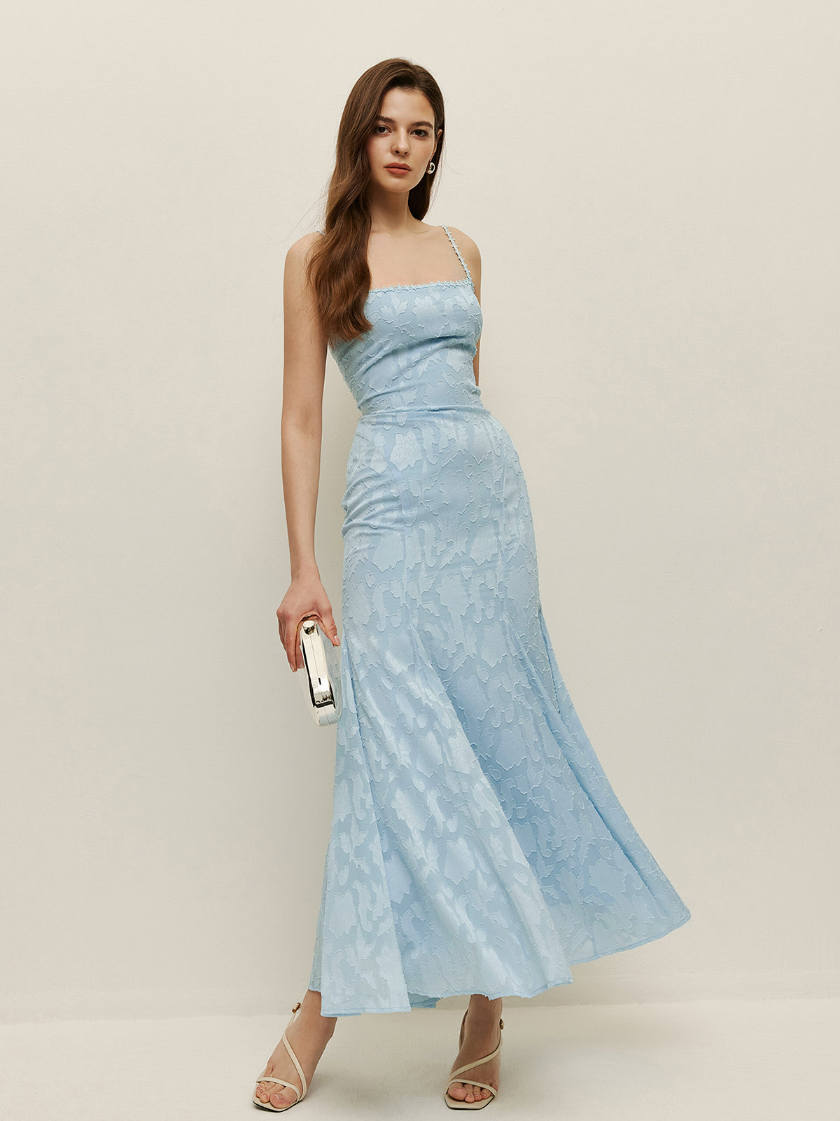 Lace-Up Back Floral Lace Dress