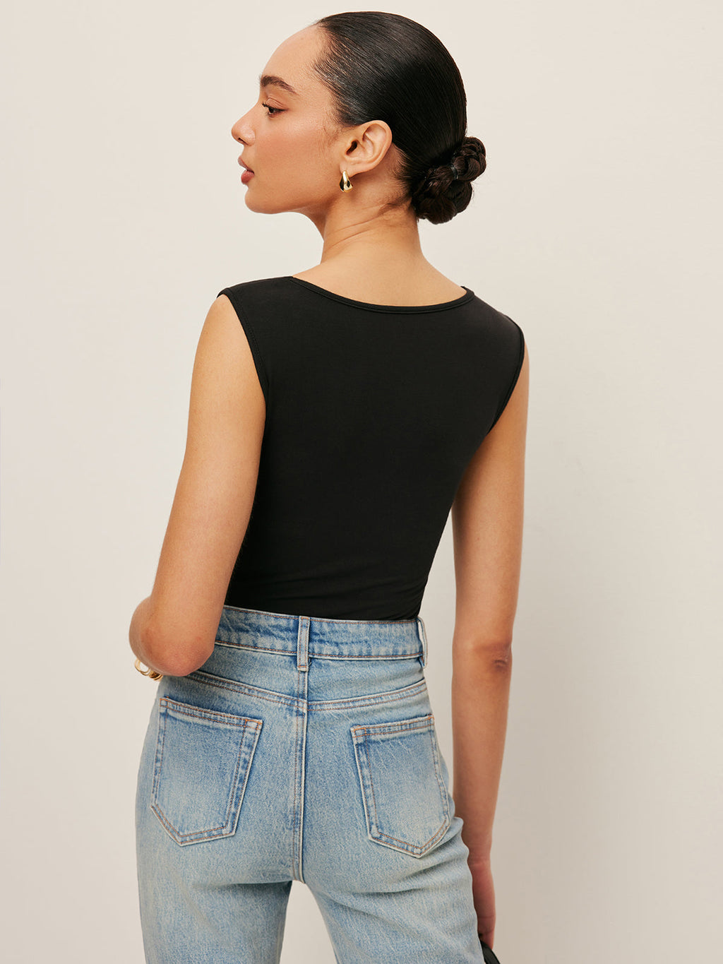 Square Neck Fitted Tank Top
