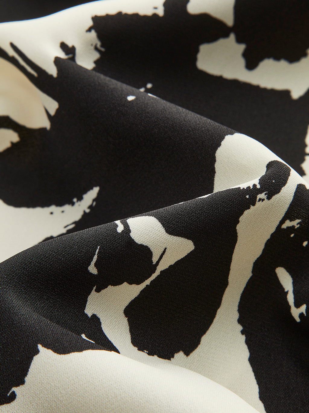 Abstract Floral Print A-Line Skirt