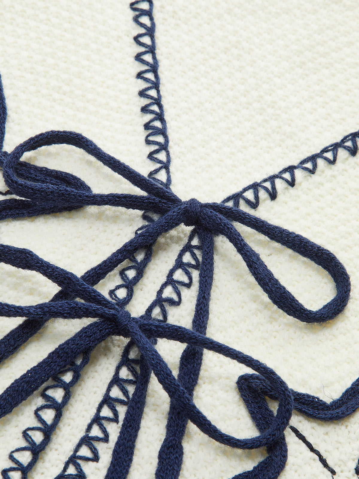 Embroidered Knit Tie-Front Vest