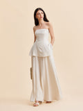 Ensemble Jupe Longue et Haut Bustier à Basques