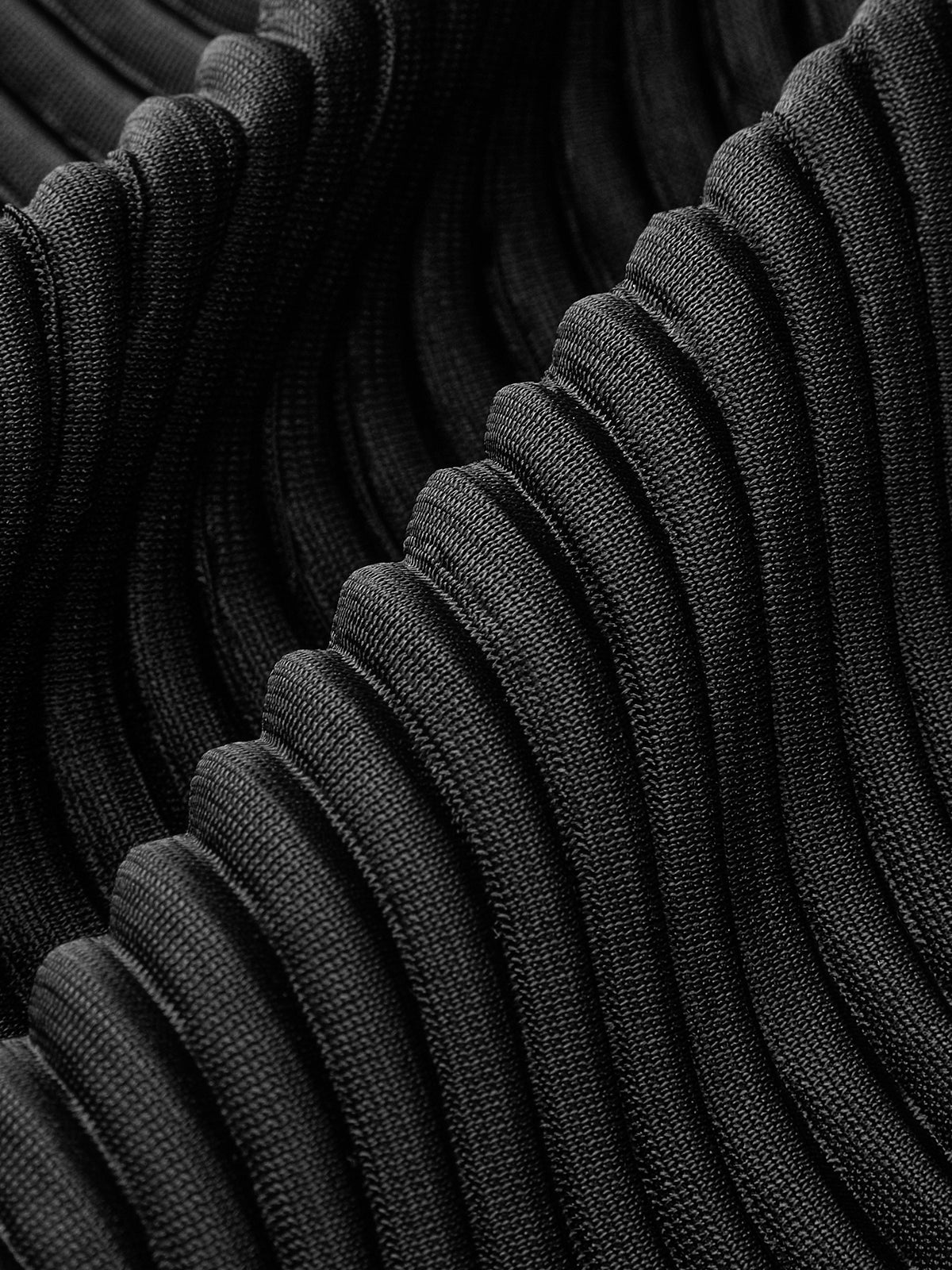 Ruffle Button Plisse Blouse