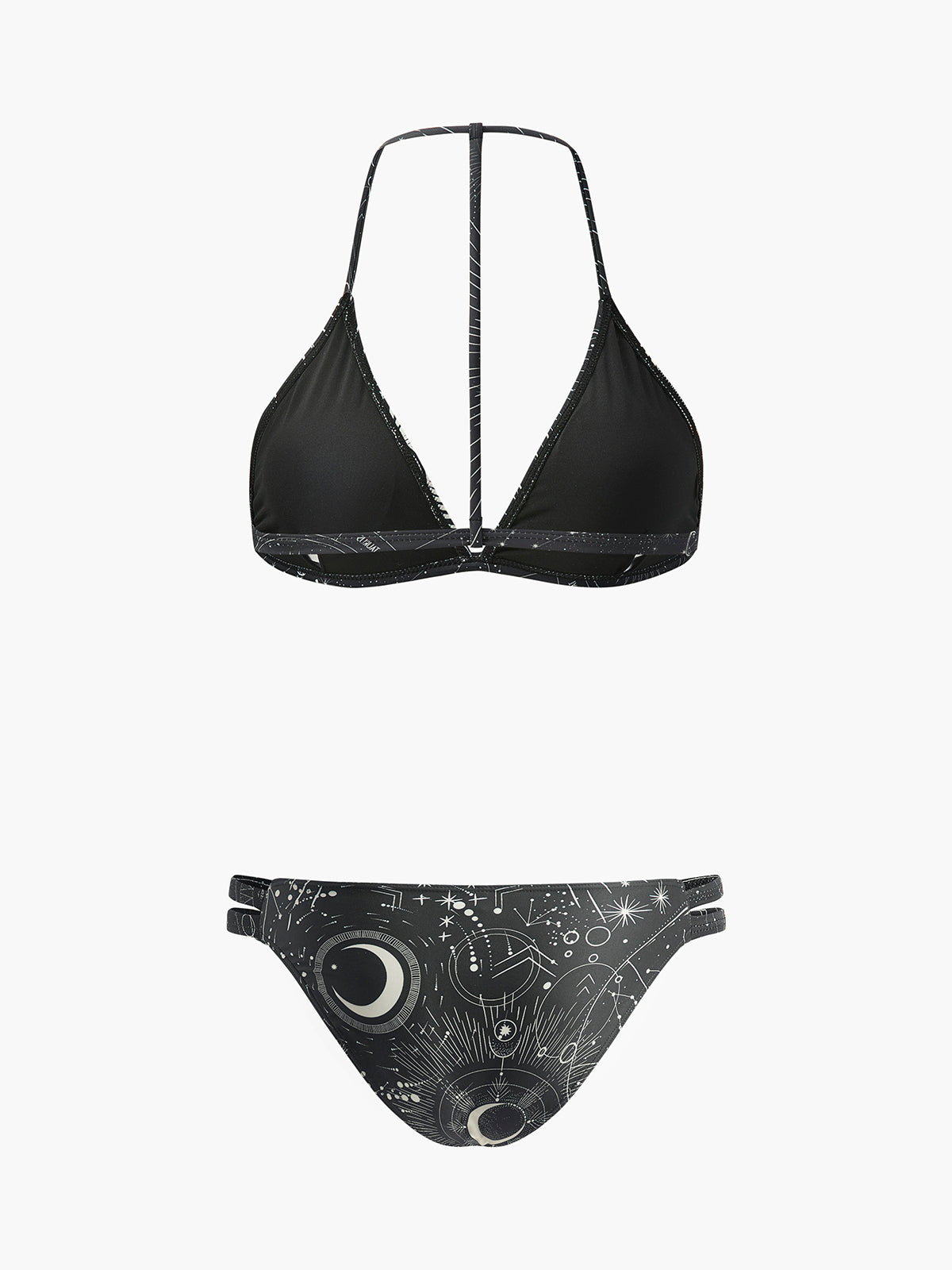 Astrologie-Druck Neckholder-Bikini-Set