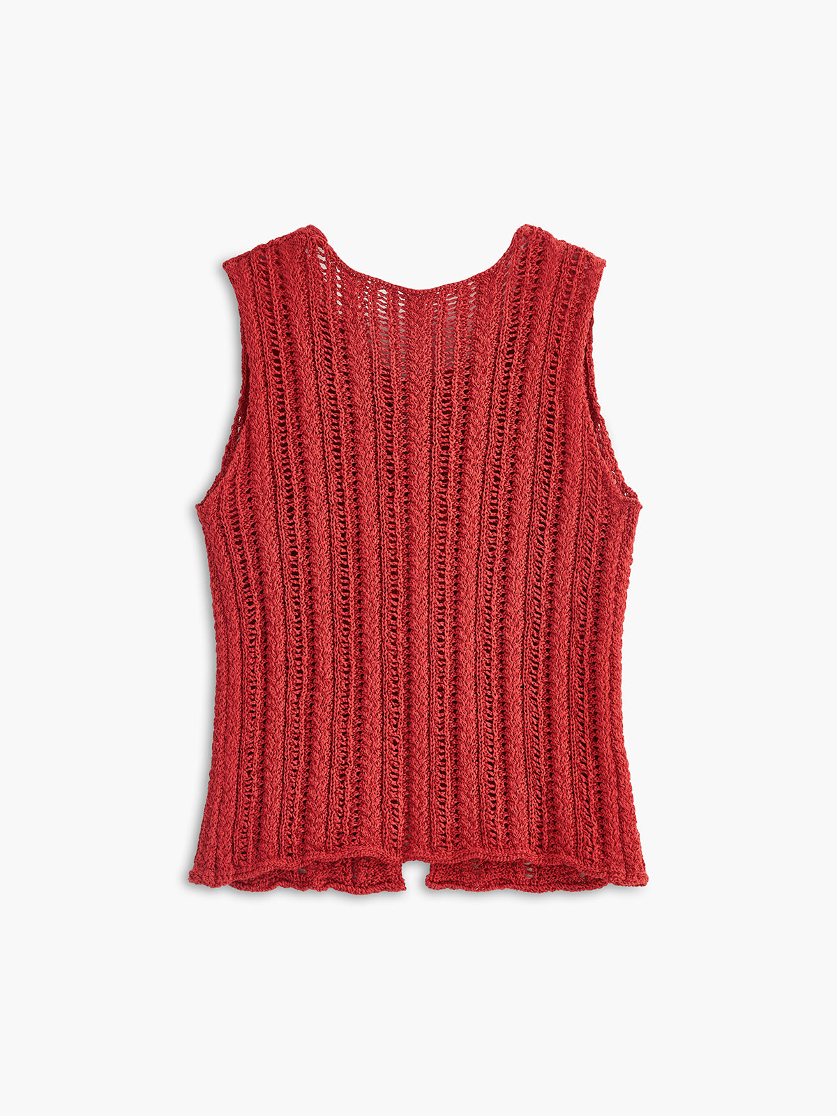 Knit Tie-Front Sleeveless Vest
