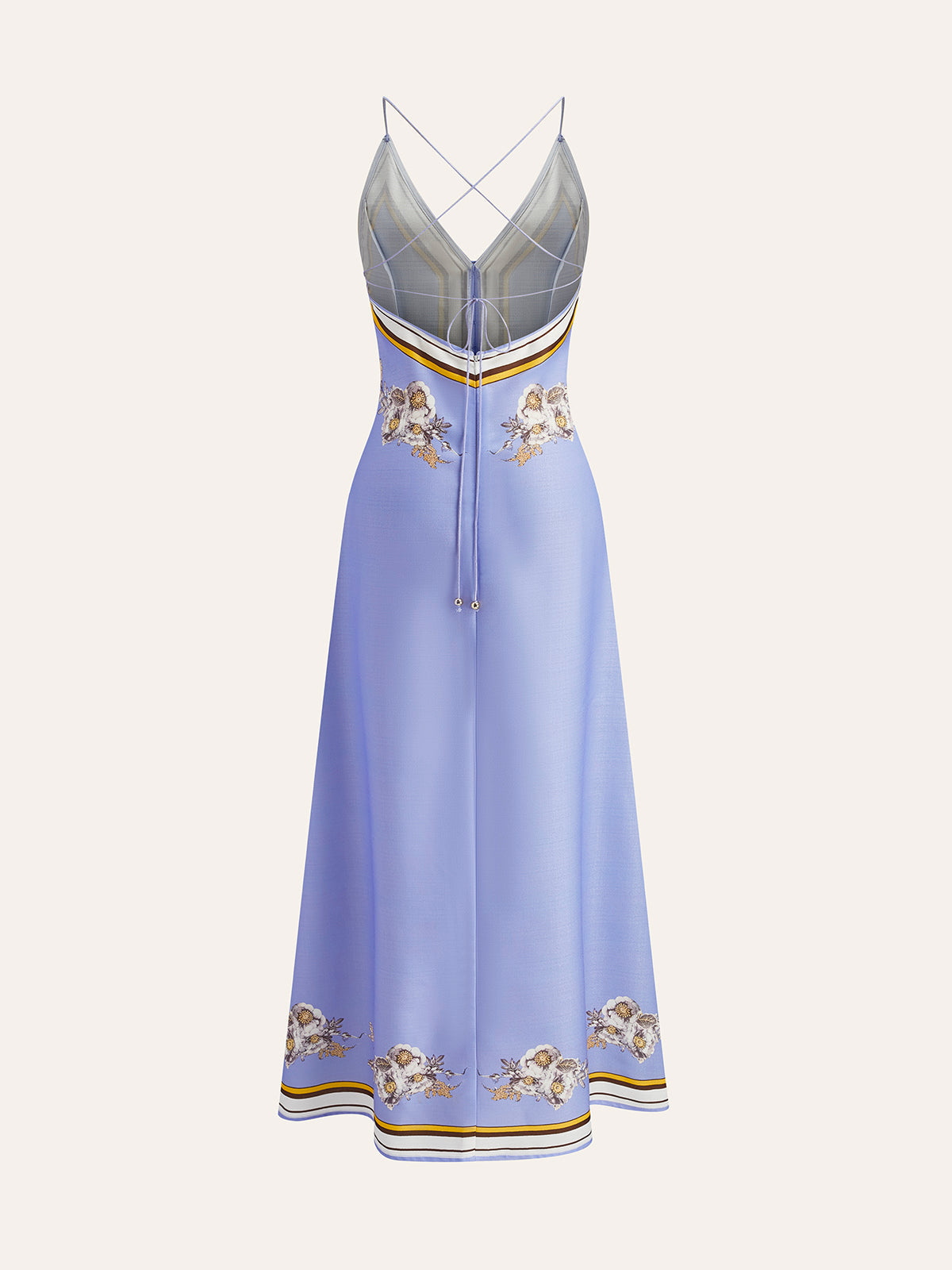 Robe longue dos nu imprimée à fleurs décontractée 