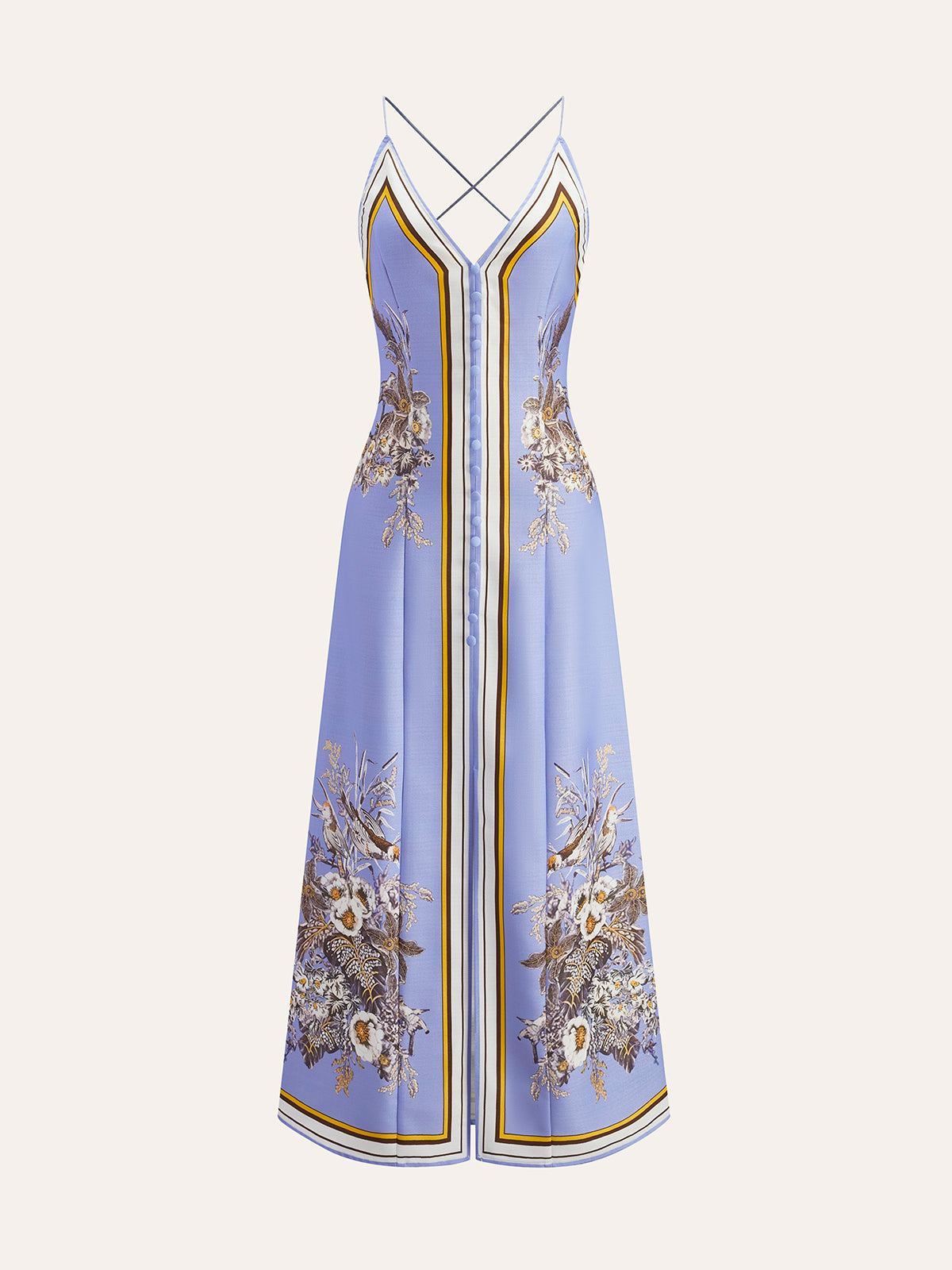 Robe longue dos nu imprimée à fleurs décontractée 