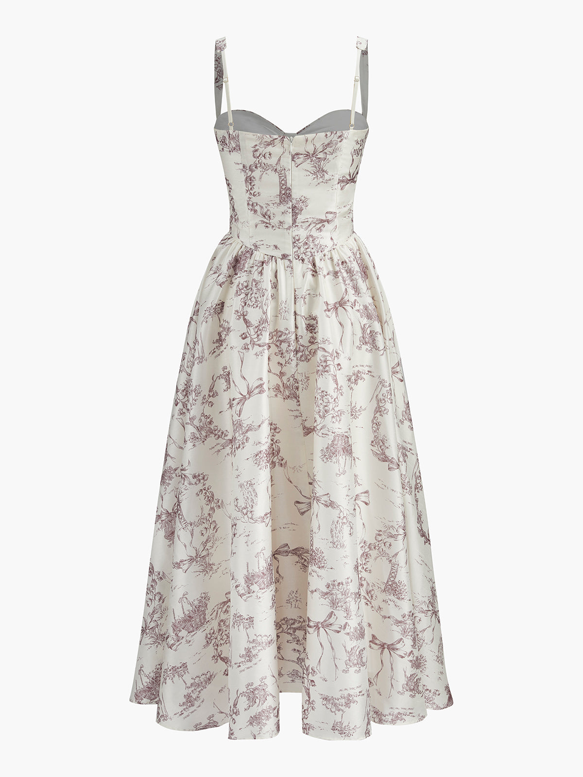 Korsettkleid mit Toile-Muster