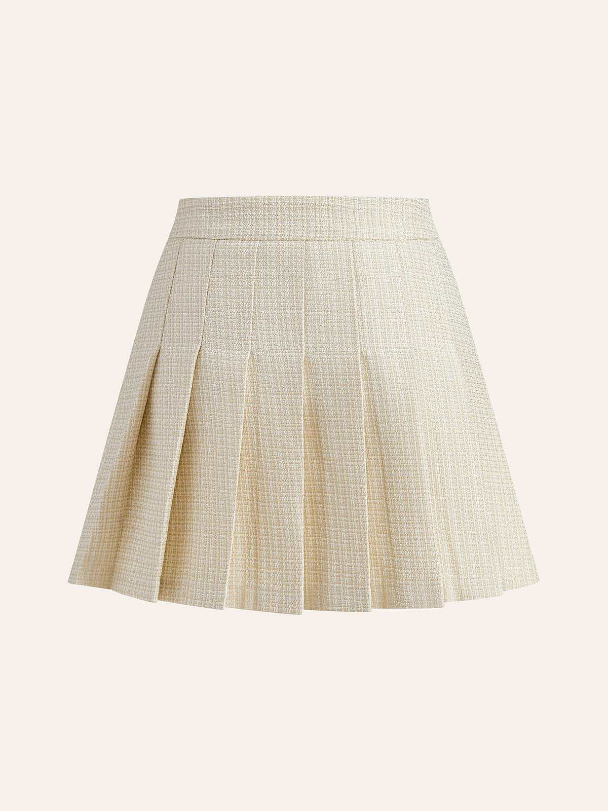 Mid-Waist Pleated Zipper Skirt