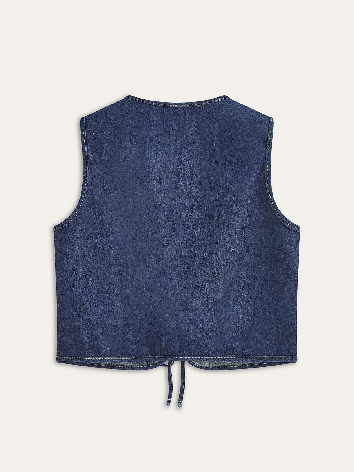 Vintage Denim Tie Vest