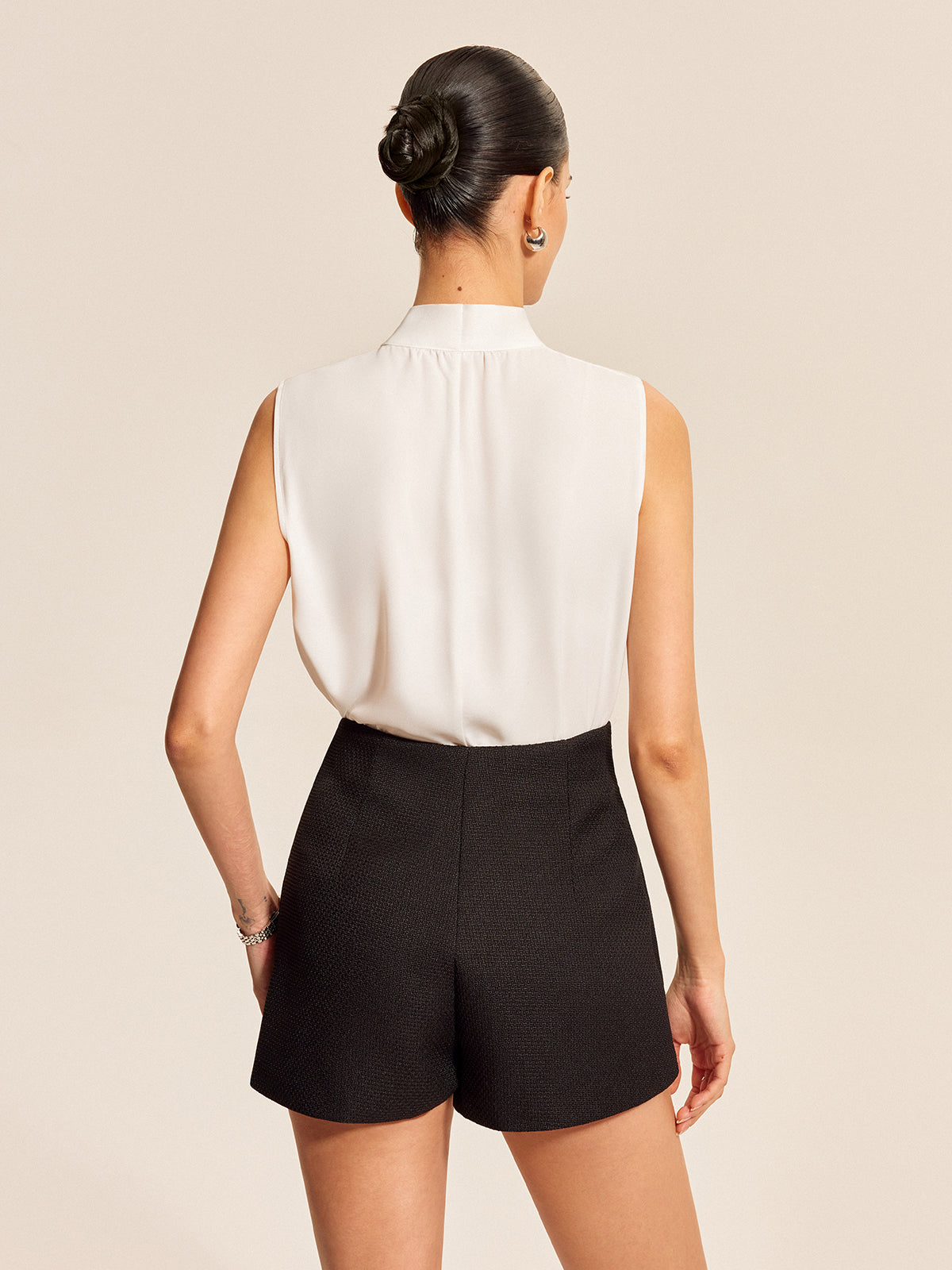 Ärmelloses Top mit Schleife 