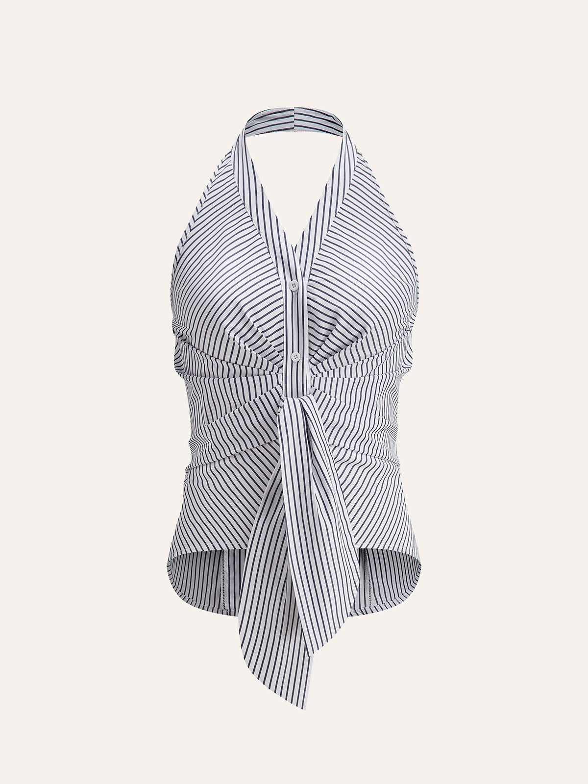 Gestreiftes Neckholder-Top 