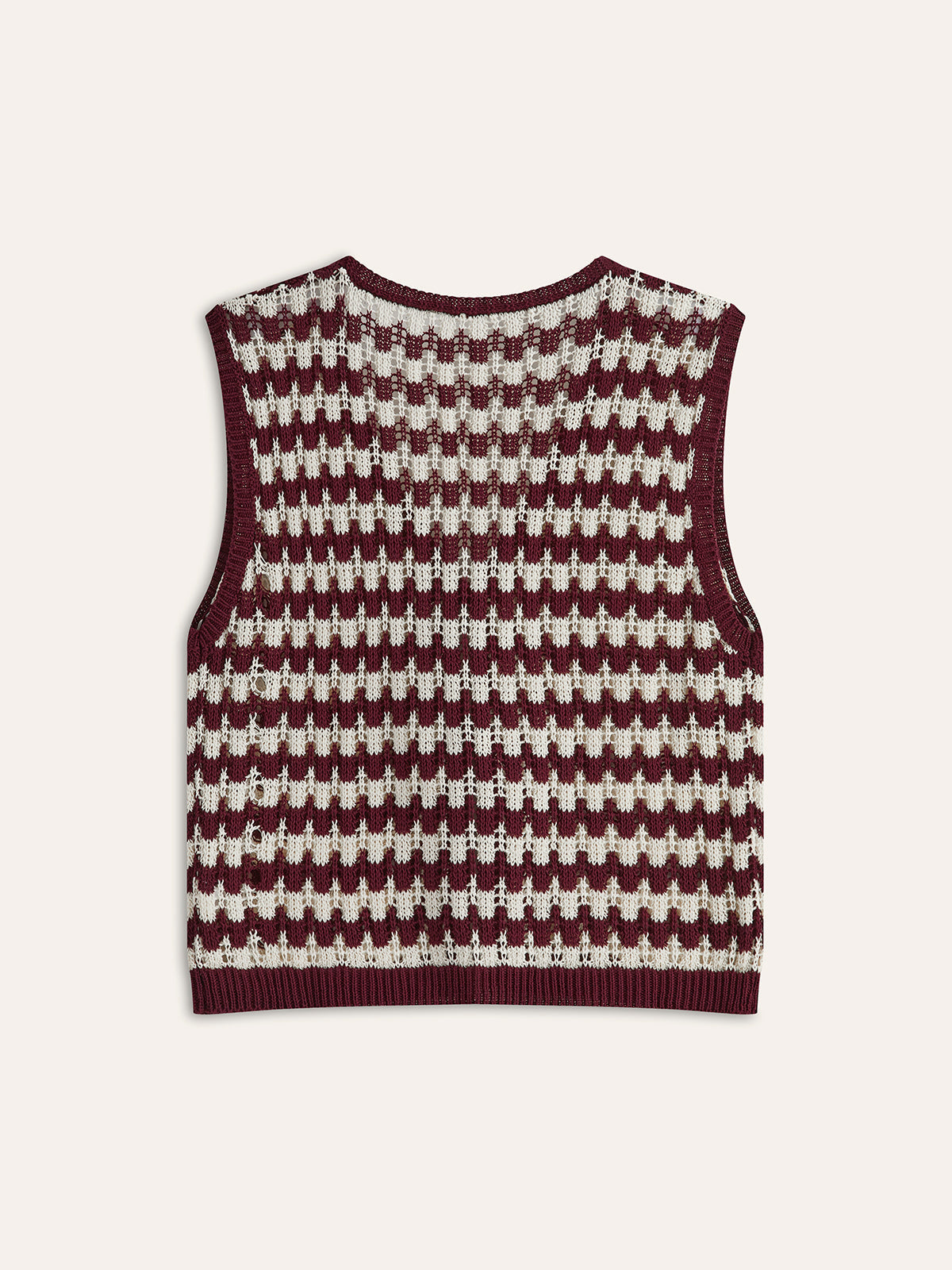 Contrast Bow-Tie Knit Top