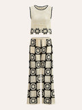Häkel-Blumentop mit Hosen-Set