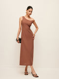 Baumwoll-One-Shoulder-Kleid
