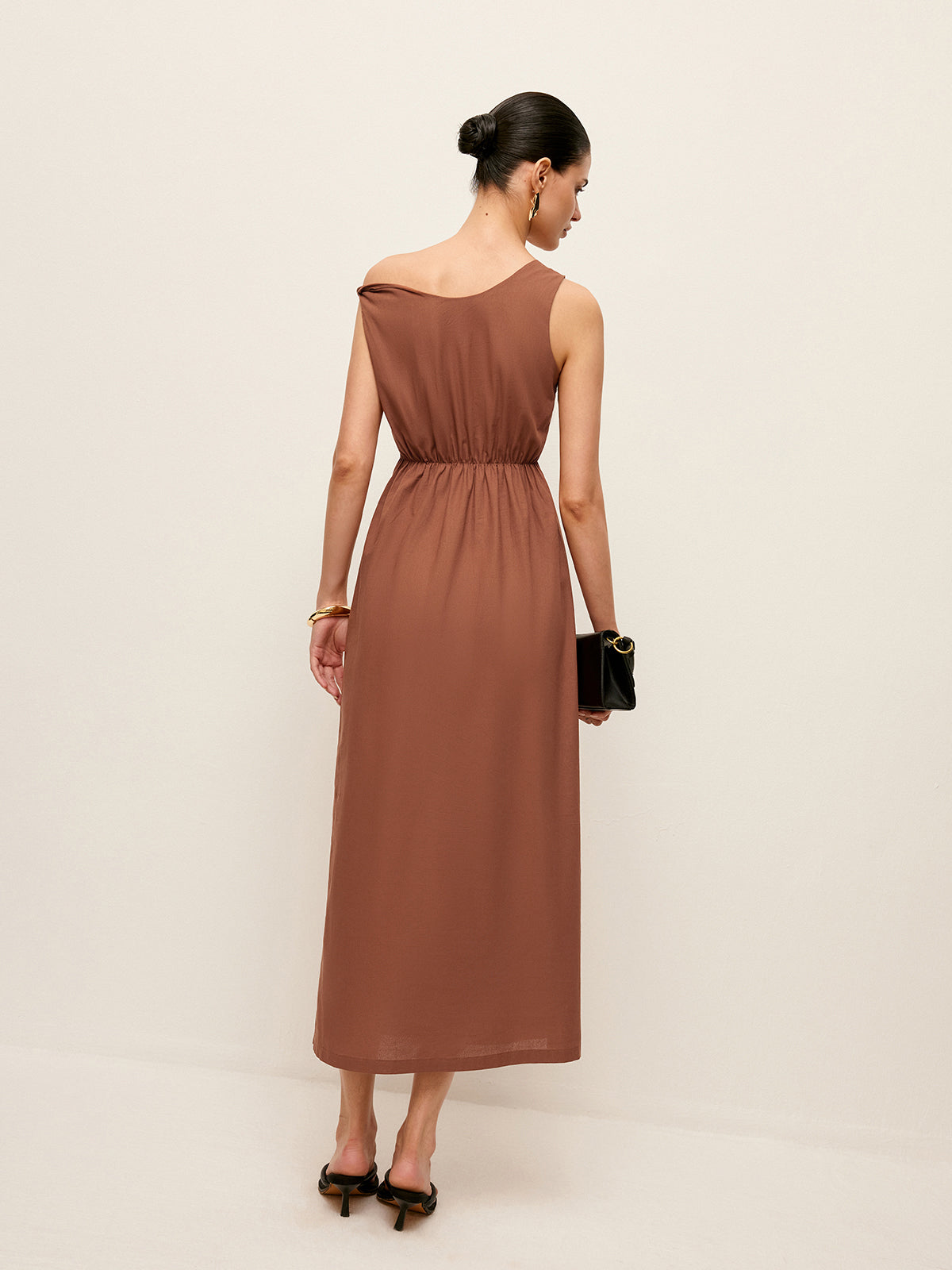 Baumwoll-One-Shoulder-Kleid