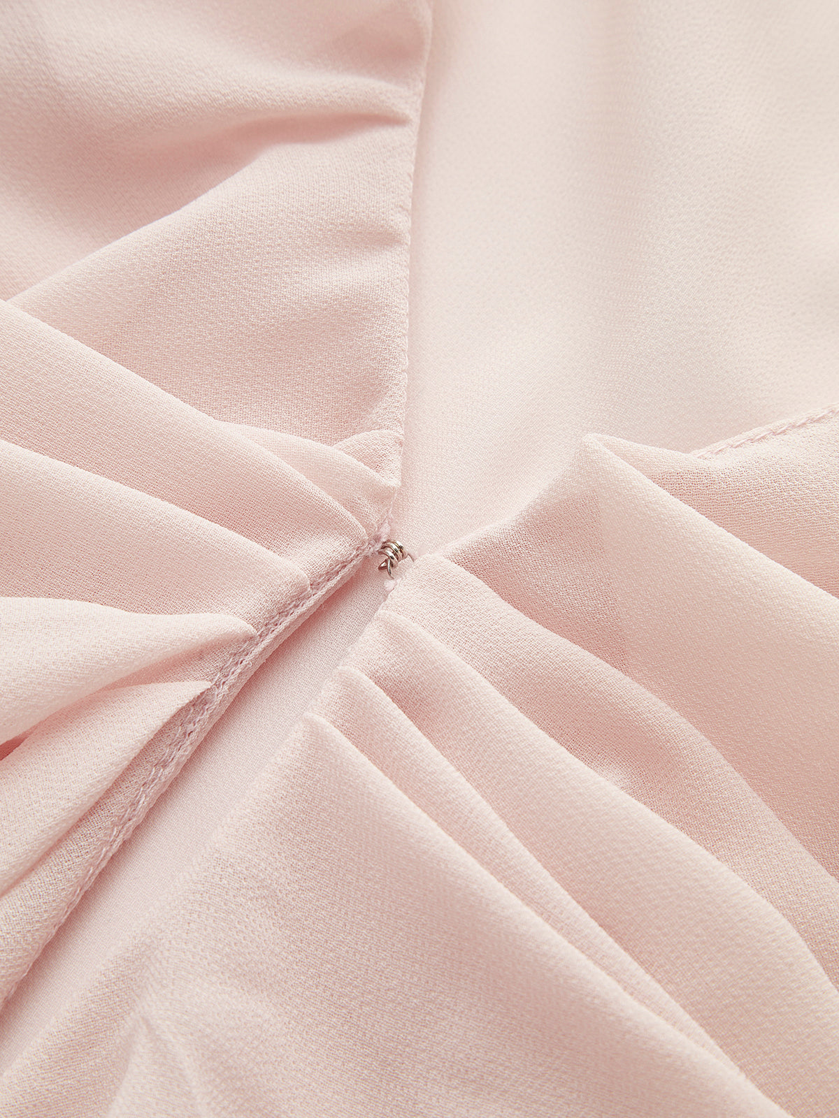 Semi-Sheer Chiffon Ruffled Blouse