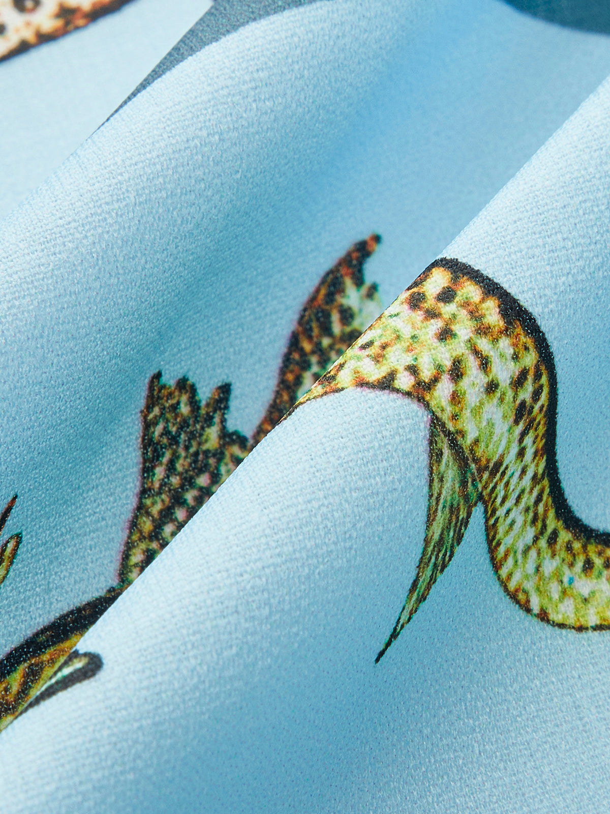 Chemise à col boutonné et imprimé aquatique avec ceinture