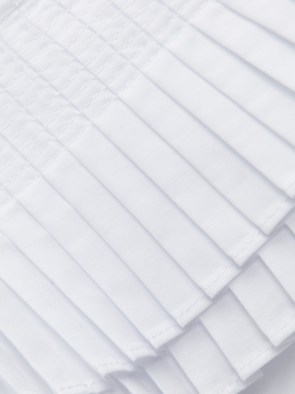 Haut plissé à col en V et boutons décoratifs 