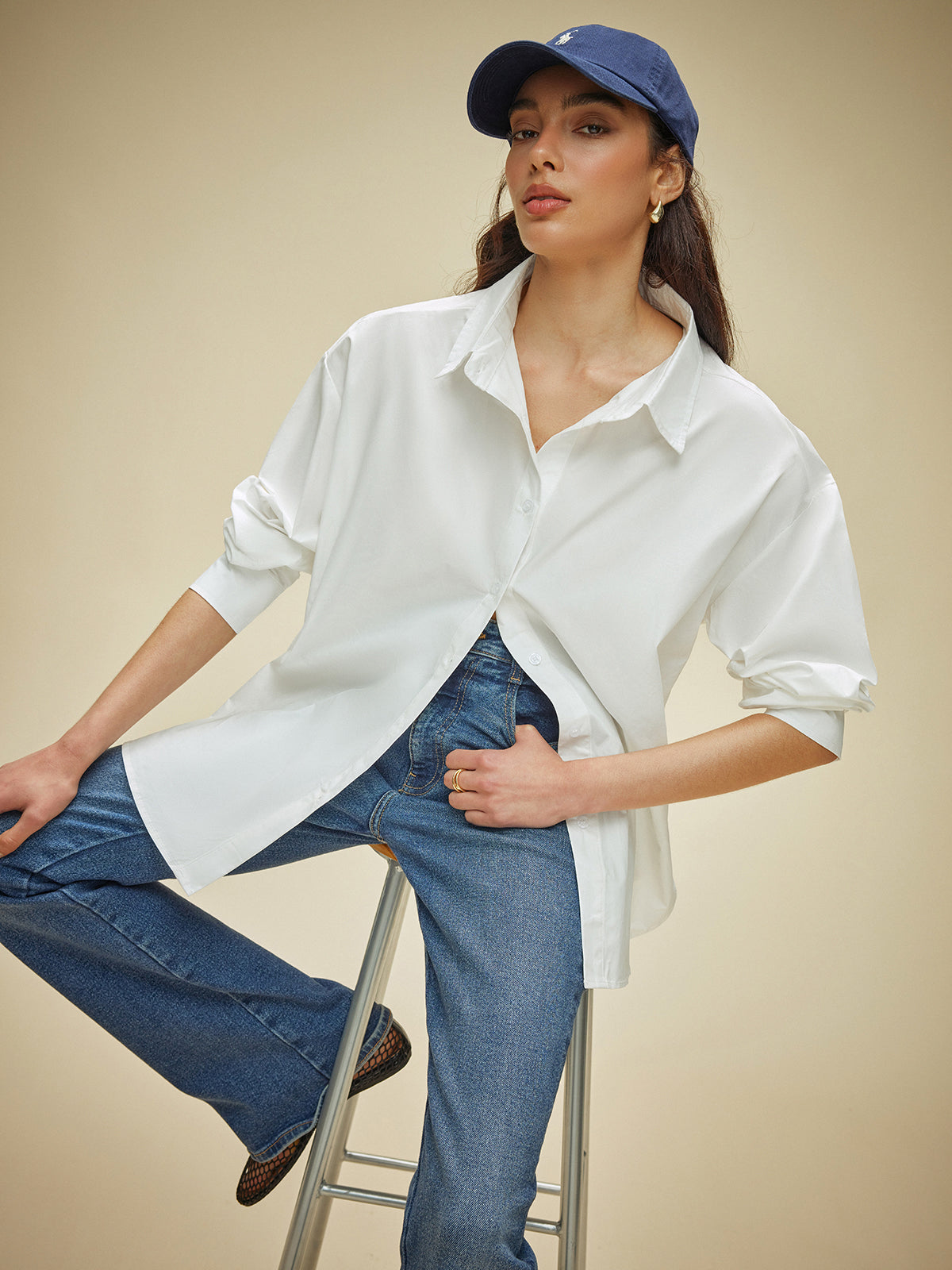 Chemise boutonnée transparente