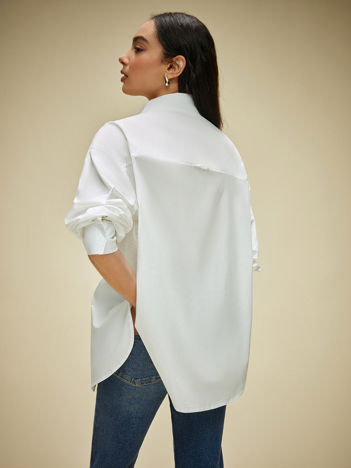 Chemise transparente à boutons 