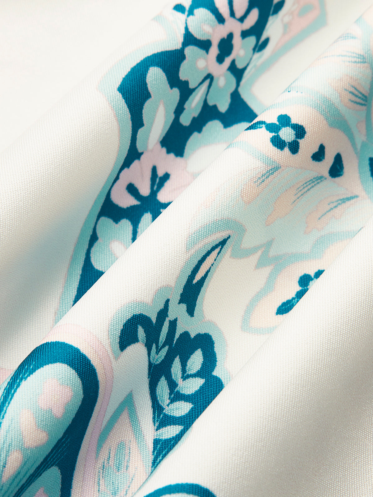 Print Button Detail Belted Dress