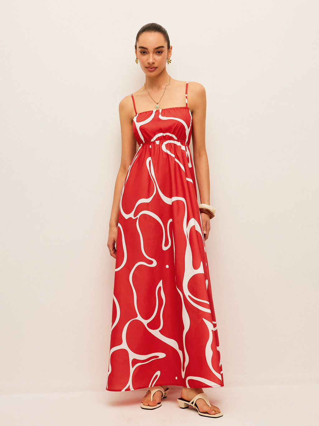Robe imprimée à nouer dans le dos