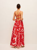 Robe imprimée à nouer dans le dos