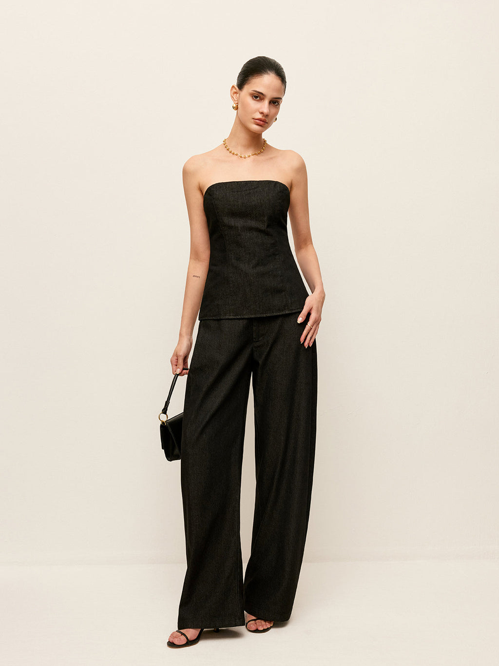 Mid-Waist Pockets Pants Without Belt