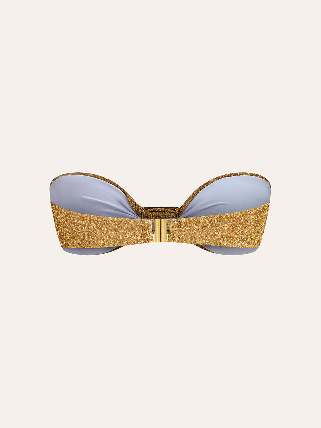 Metallic Bow Bandeau Bikini Top