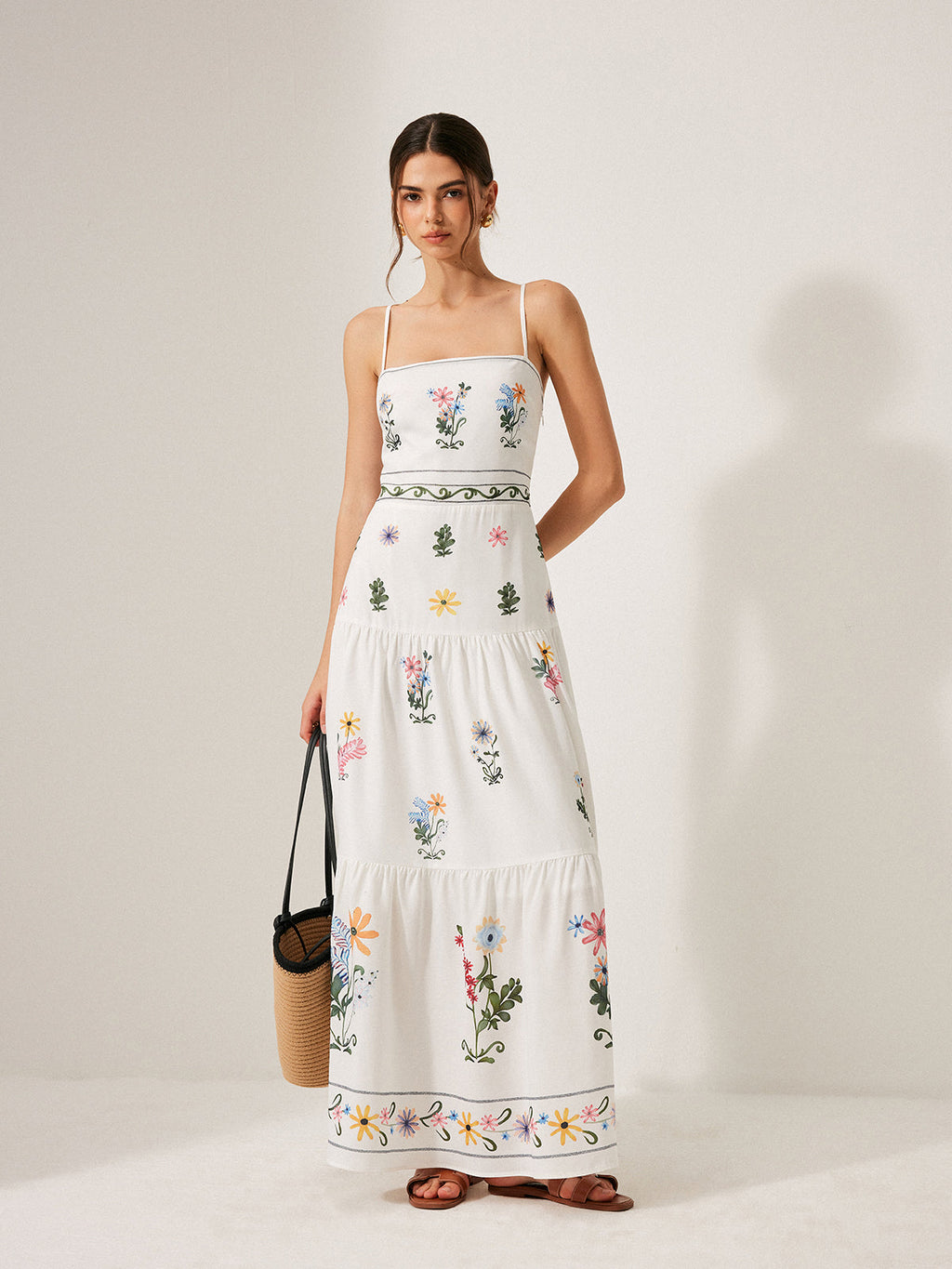 Boho Schnürkleid mit figurbetontem Cami-Oberteil