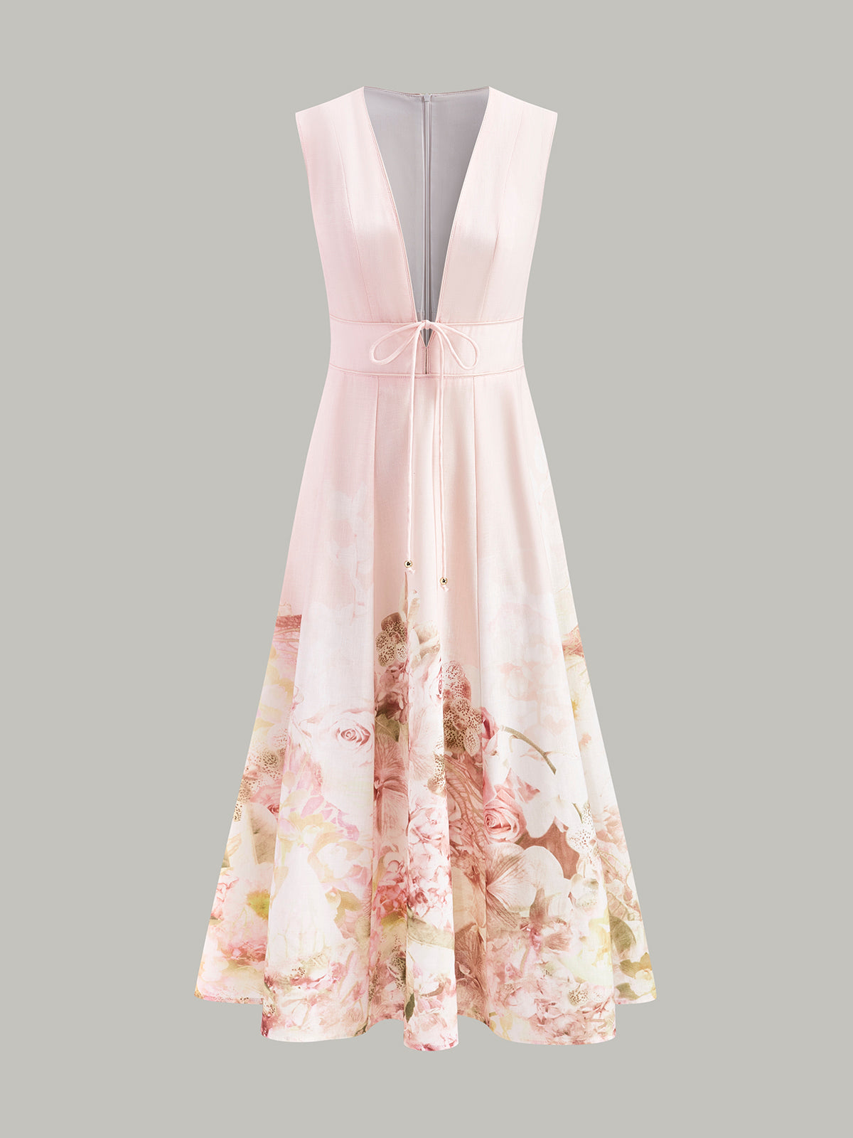 Robe cache-cœur florale à col en V