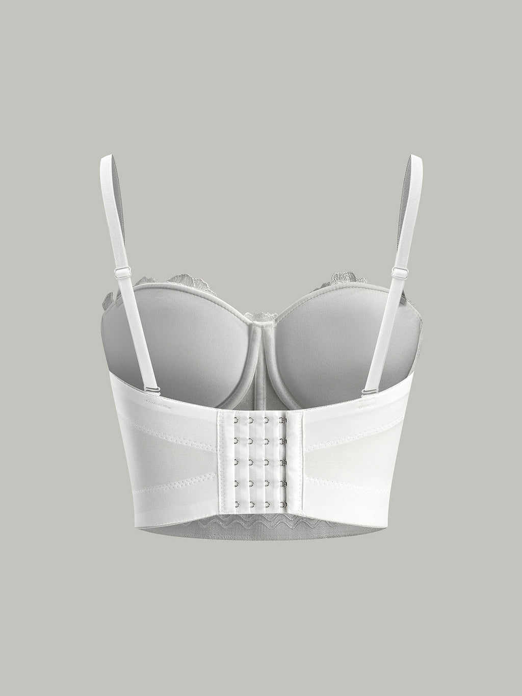 Corset Cœur Brodé Floral Semi-Transparent