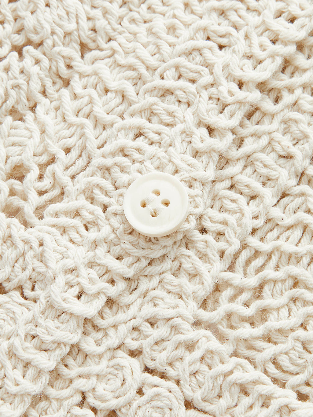 Haut boutonné en crochet de coton