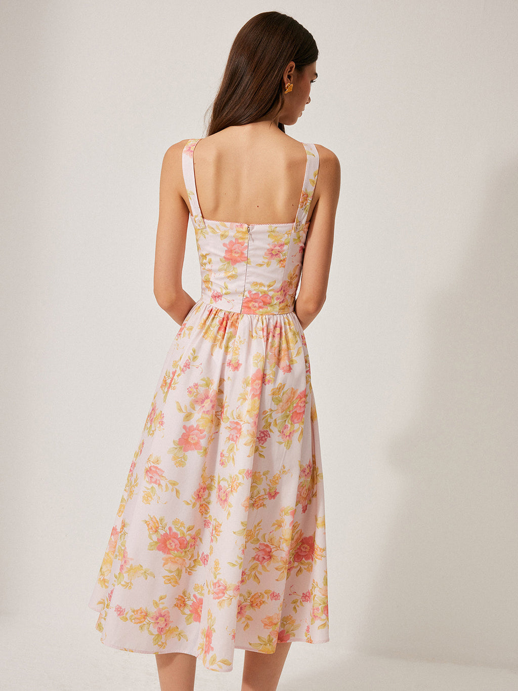 Geblümtes A-Linien-Kleid