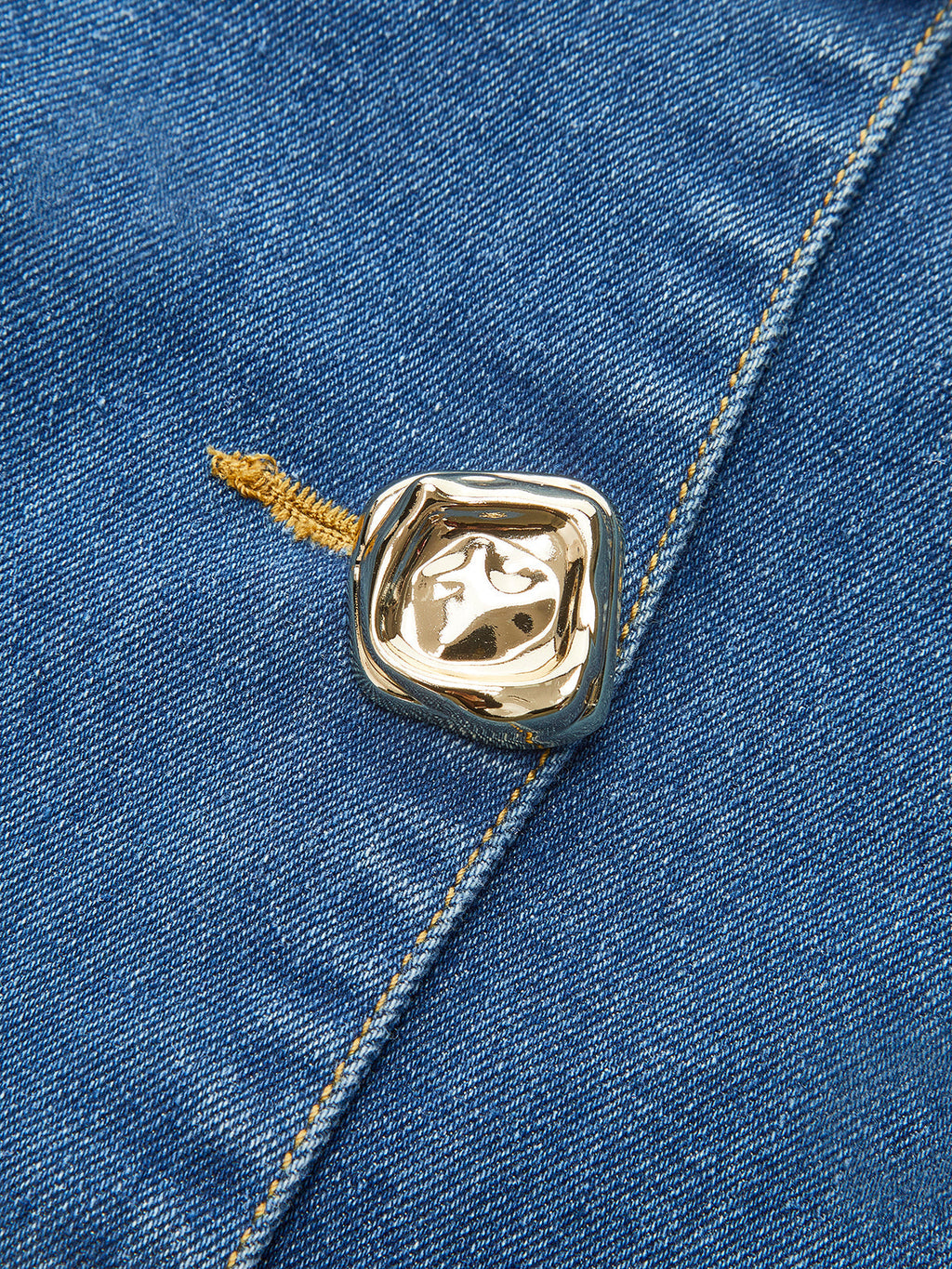 Jeans-Neckholder-Top mit Knopfdetails